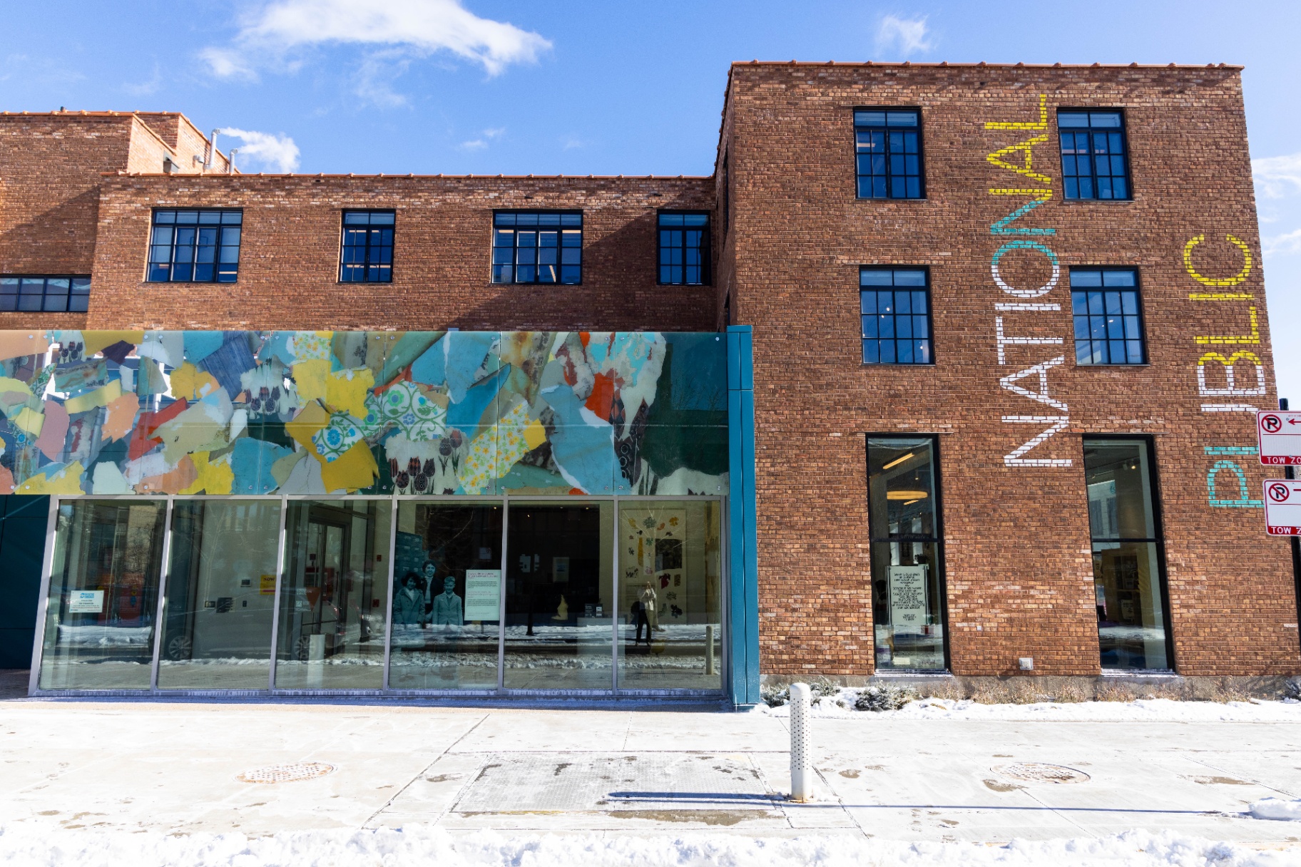 National Public Housing Museum facade in winter